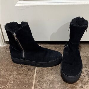 J Slides Black Women's Winter Boots